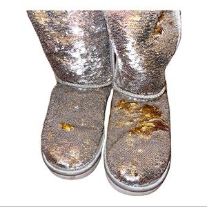 Silver and gold flip sequin Ugg’s